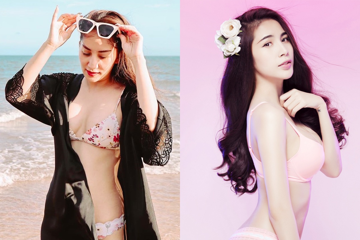 Khanh Thi, Thuy Tien giam can bang cach mac ao mua chay bo hinh anh