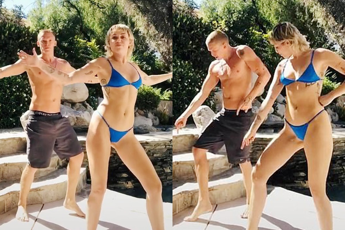 Miley Cyrus mac bikini khoe dang dep ben ban trai hinh anh