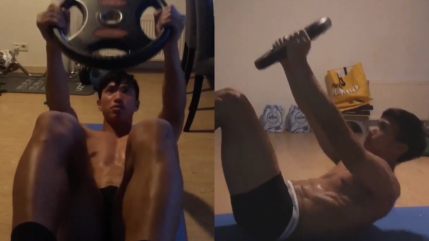 Doan Van Hau tap ta ban dem giu co bung 6 mui hinh anh