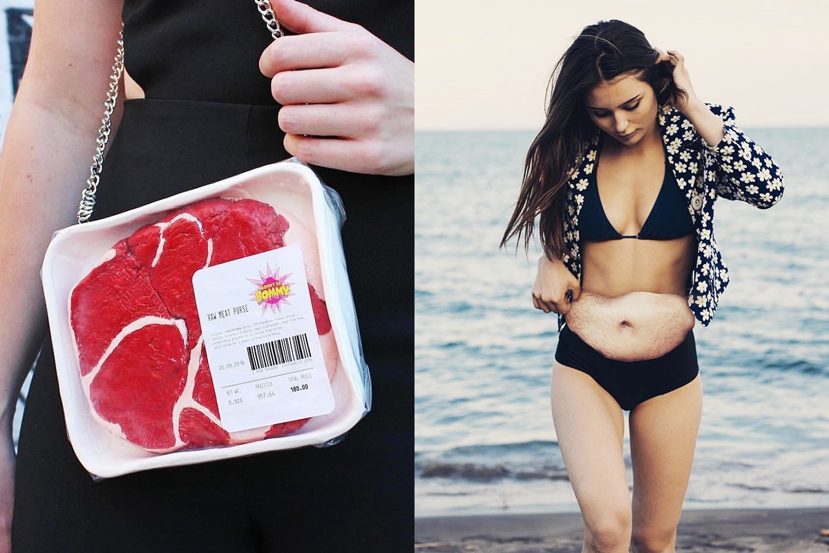 Tui khay thit, bung bia va loat thiet ke co hinh thu doc la hinh anh