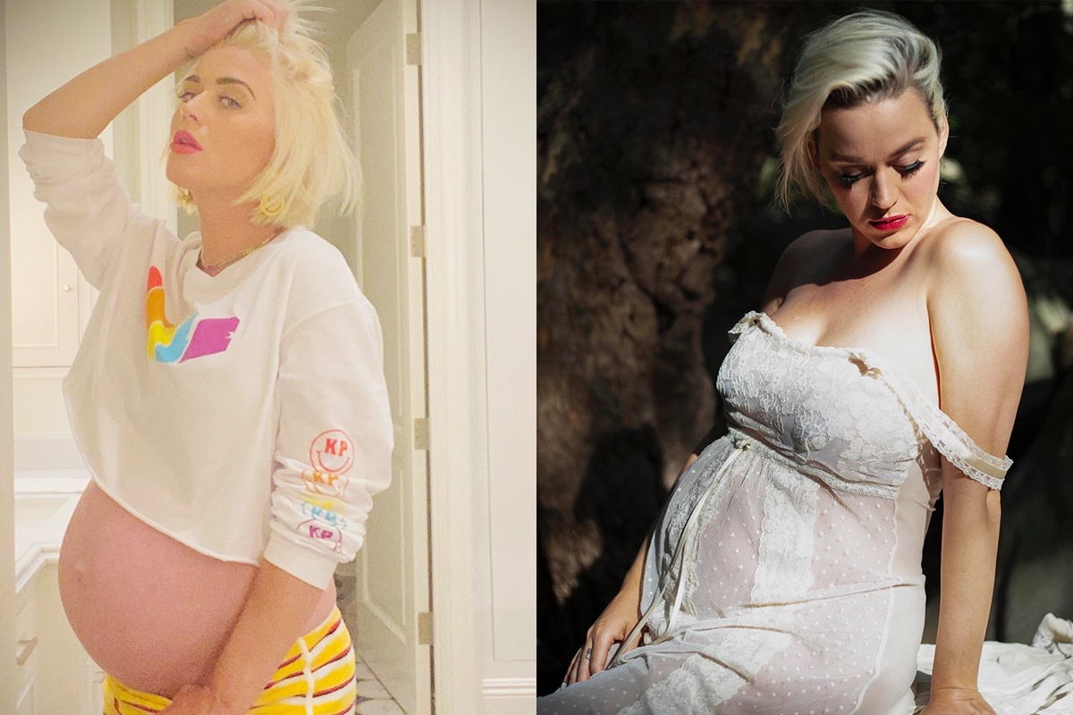 Katy Perry van an mac sanh dieu, khong ngai khoe bung bau hinh anh