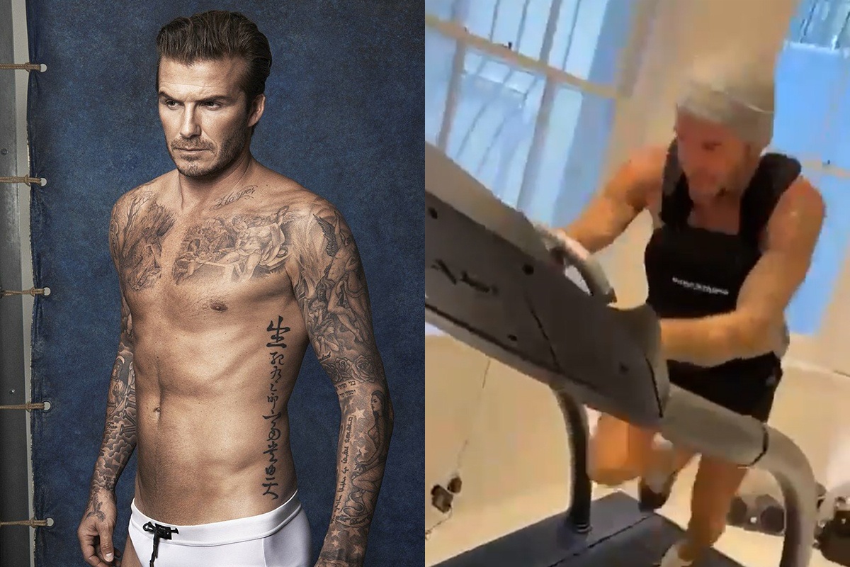 David Beckham tap chay voi ao ta the luc hinh anh