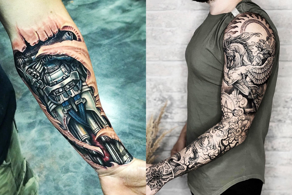 Hinh xam canh tay nghe thuat cho nam gioi hinh anh