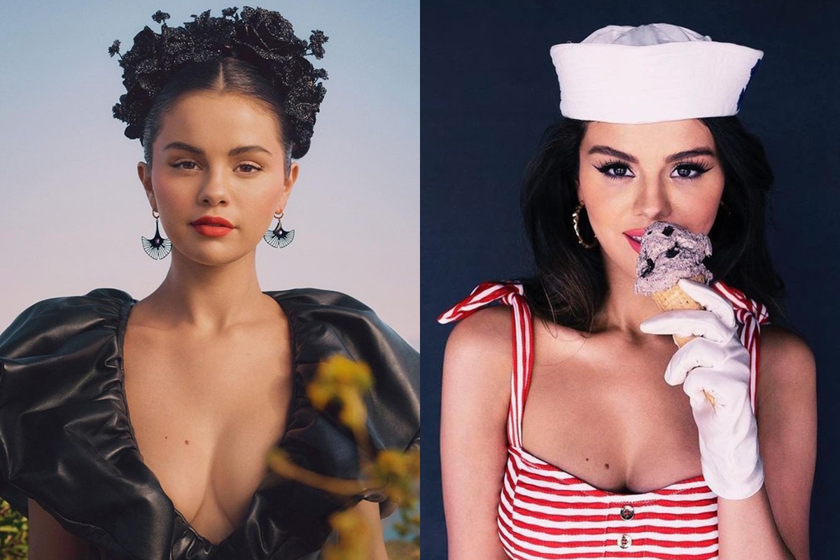 Selena Gomez nhieu lan dien vay ao xe nguc sau hinh anh