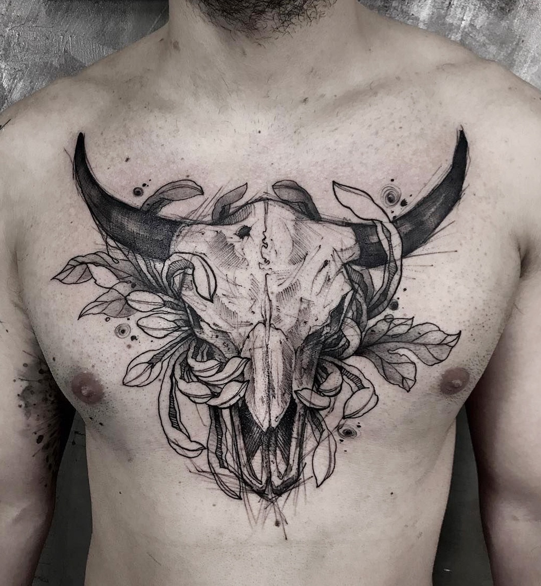 hinh xam con trau anh 1