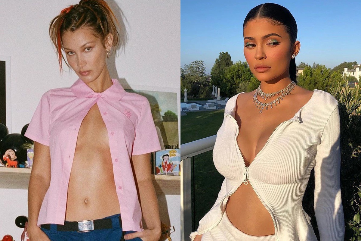 Bella Hadid, Kylie Jenner dien ao ho bung goi cam hinh anh