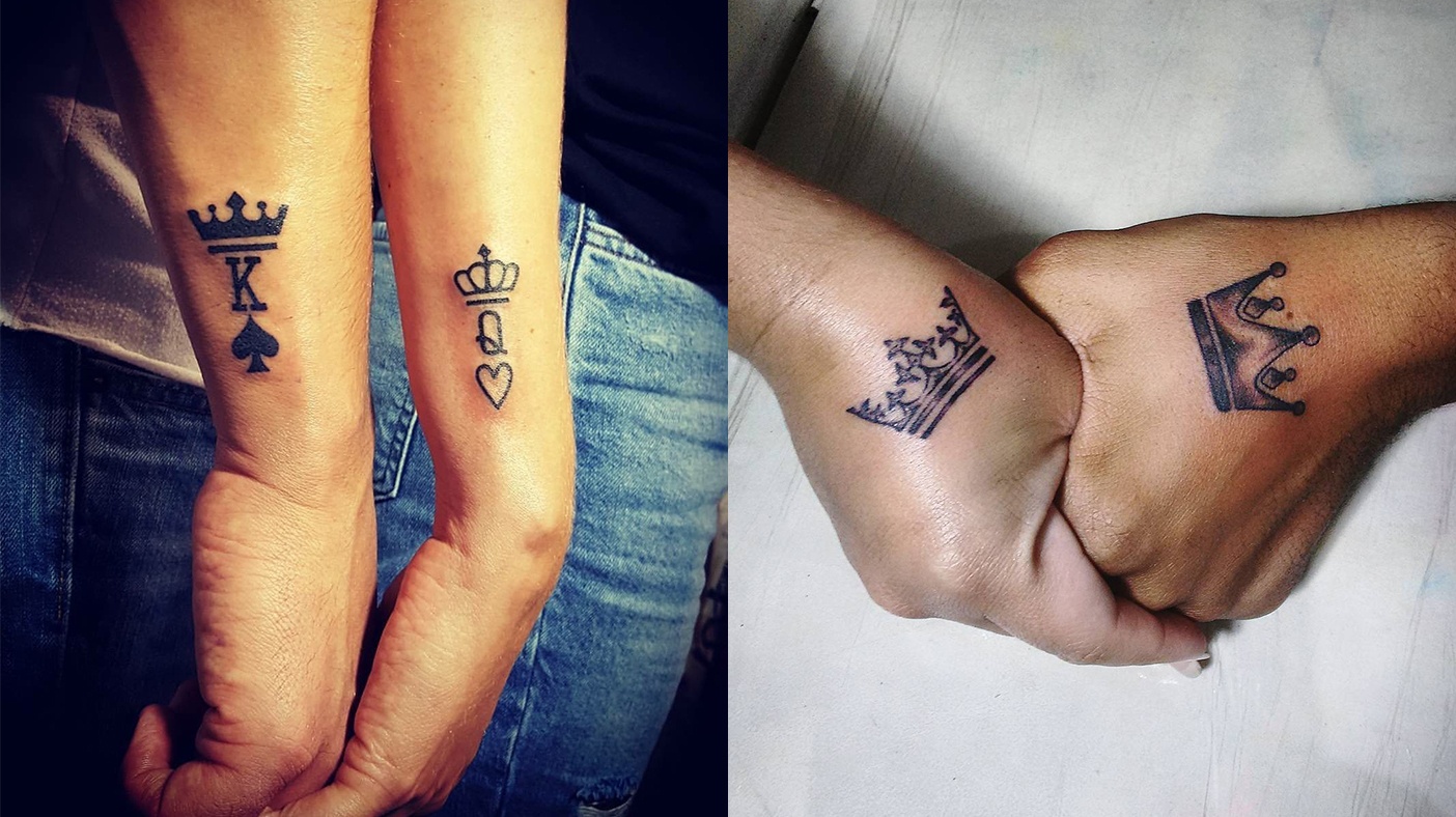 Hinh xam vua va hoang hau cho cac doi yeu nhau hinh anh