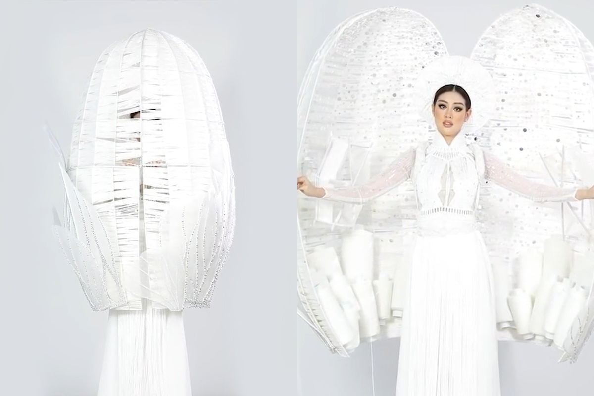 Bo trang phuc dong - mo doc dao cua Hoa hau Khanh Van hinh anh