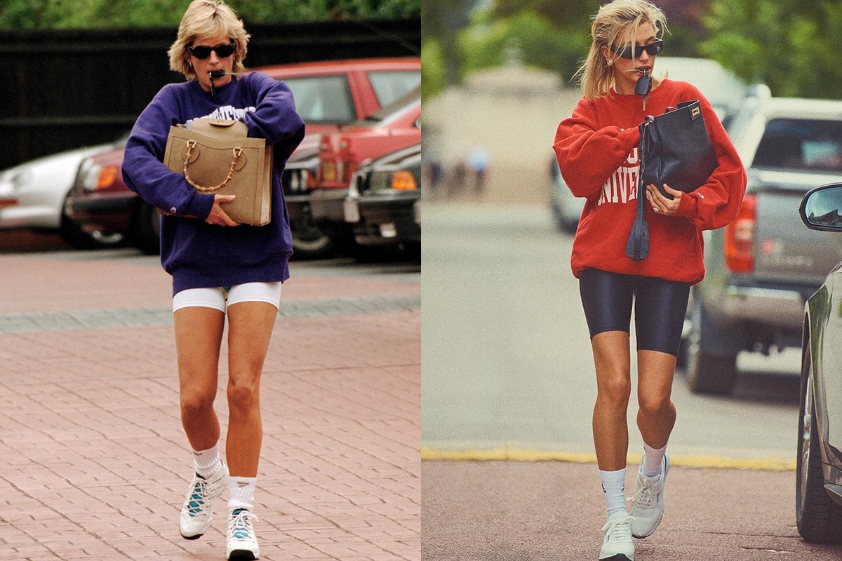 Hailey Bieber thich mac do giong Cong nuong Diana hinh anh