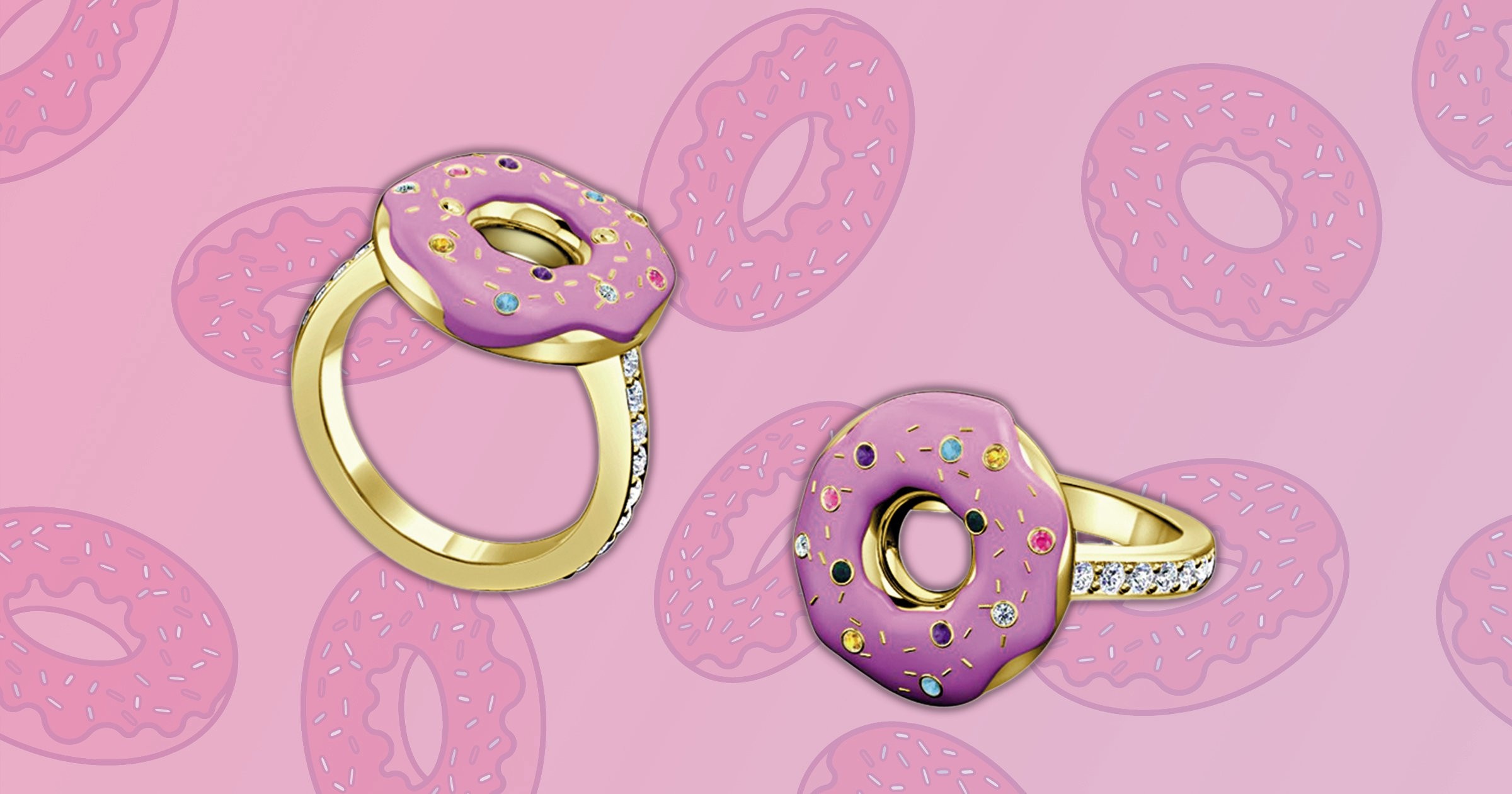 nhẫn cầu hôn hình bánh donut ảnh 1 nhan cau hon hinh banh donut anh 1