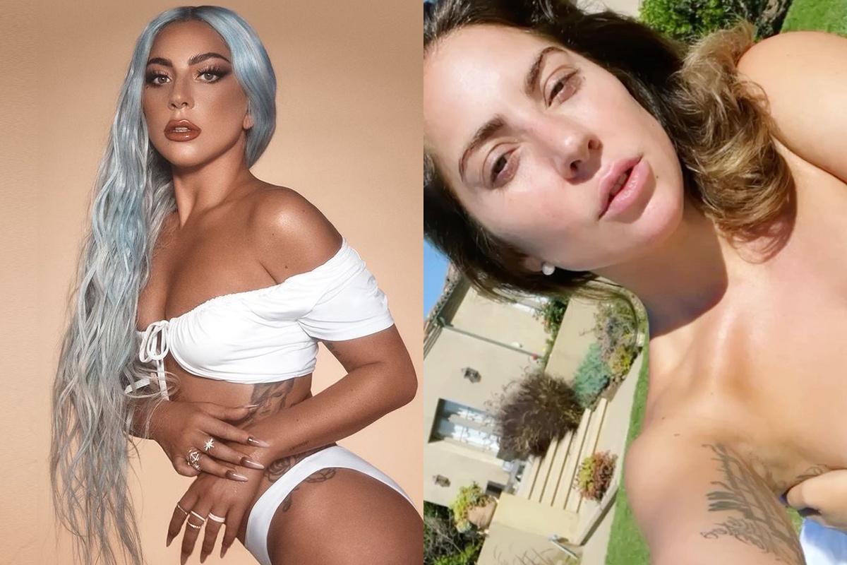 Lady Gaga khoe mat moc duoi anh nang hinh anh