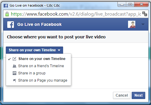 cach live facebook bang may tinh anh 2