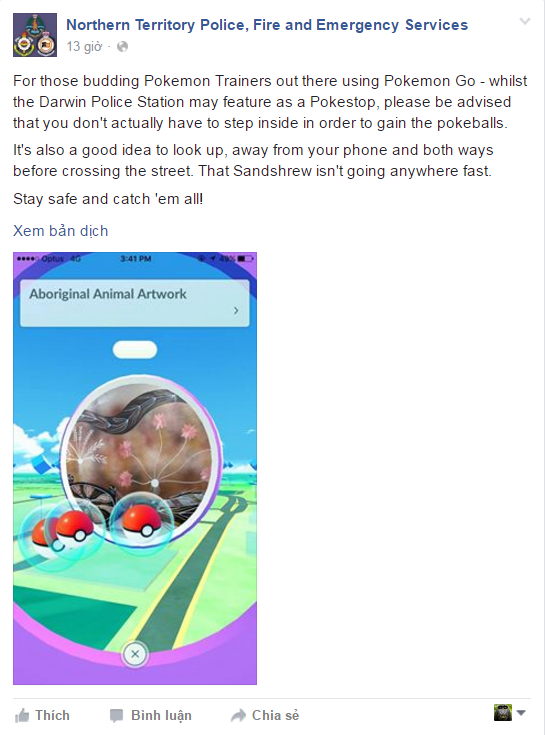 canh sat canh bao pokemon go anh 2