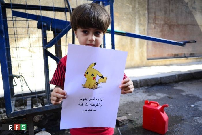Tre em Syria dung anh Pokemon de keu goi giai cuu hinh anh