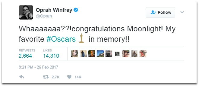 giới nghệ sĩ phản ứng trao nhầm oscar ảnh 5 gioi nghe si phan ung trao nham oscar anh 5