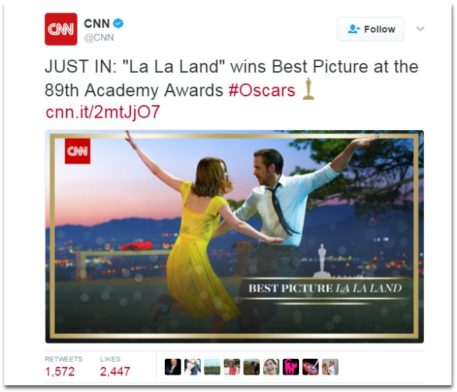 giới nghệ sĩ phản ứng trao nhầm oscar ảnh 7 gioi nghe si phan ung trao nham oscar anh 7