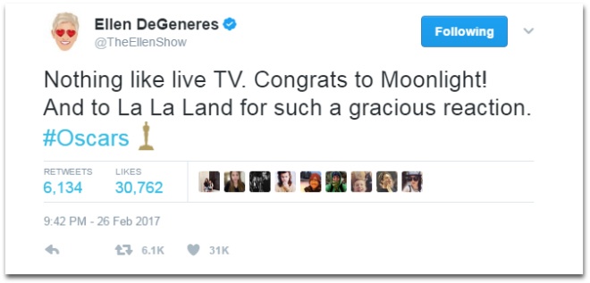 giới nghệ sĩ phản ứng trao nhầm oscar ảnh 8 gioi nghe si phan ung trao nham oscar anh 8