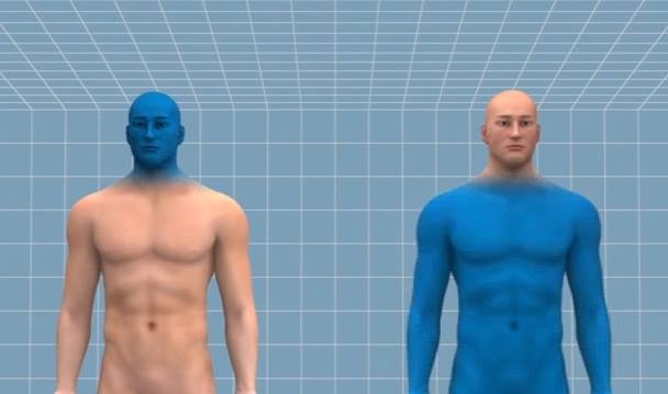 Clip 3D mo phong cach ghep dau nguoi hinh anh