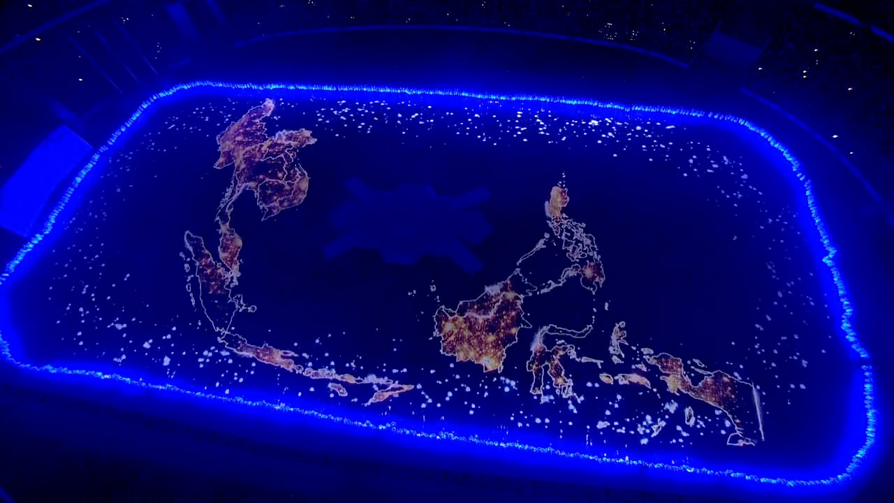 Chuoi ADN ve ban do Dong Nam A trong dem khai mac hinh anh