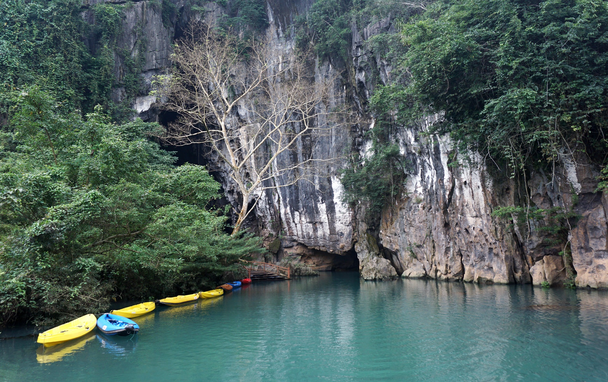 từ bến thuyền du lịch Phong Nha, ngược dòng sông Son qua động Phong Nha khoảng 1km sẽ tới ngã ba sông (sông Son – sông Chày – sông Troóc). Đi thuyền theo nhánh sông Chày khoảng hơn 5km, du khách sẻ tới hang Tối
