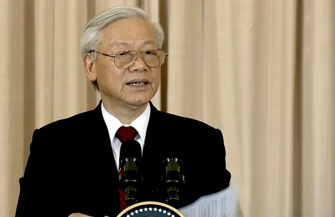 Tong bi thu Nguyen Phu Trong phat bieu tai Bo ngoai giao My hinh anh