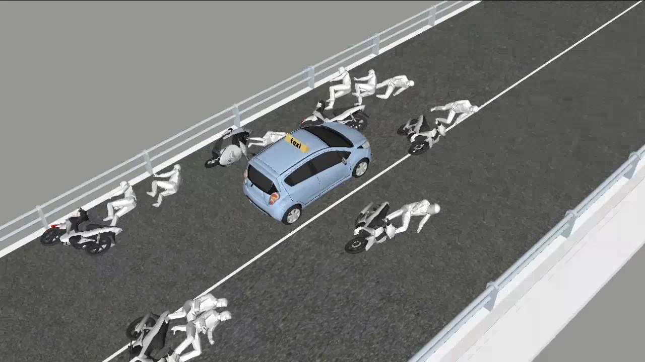 Video 3D mo phong tai nan tren cau Thai Ha - Tay Son hinh anh