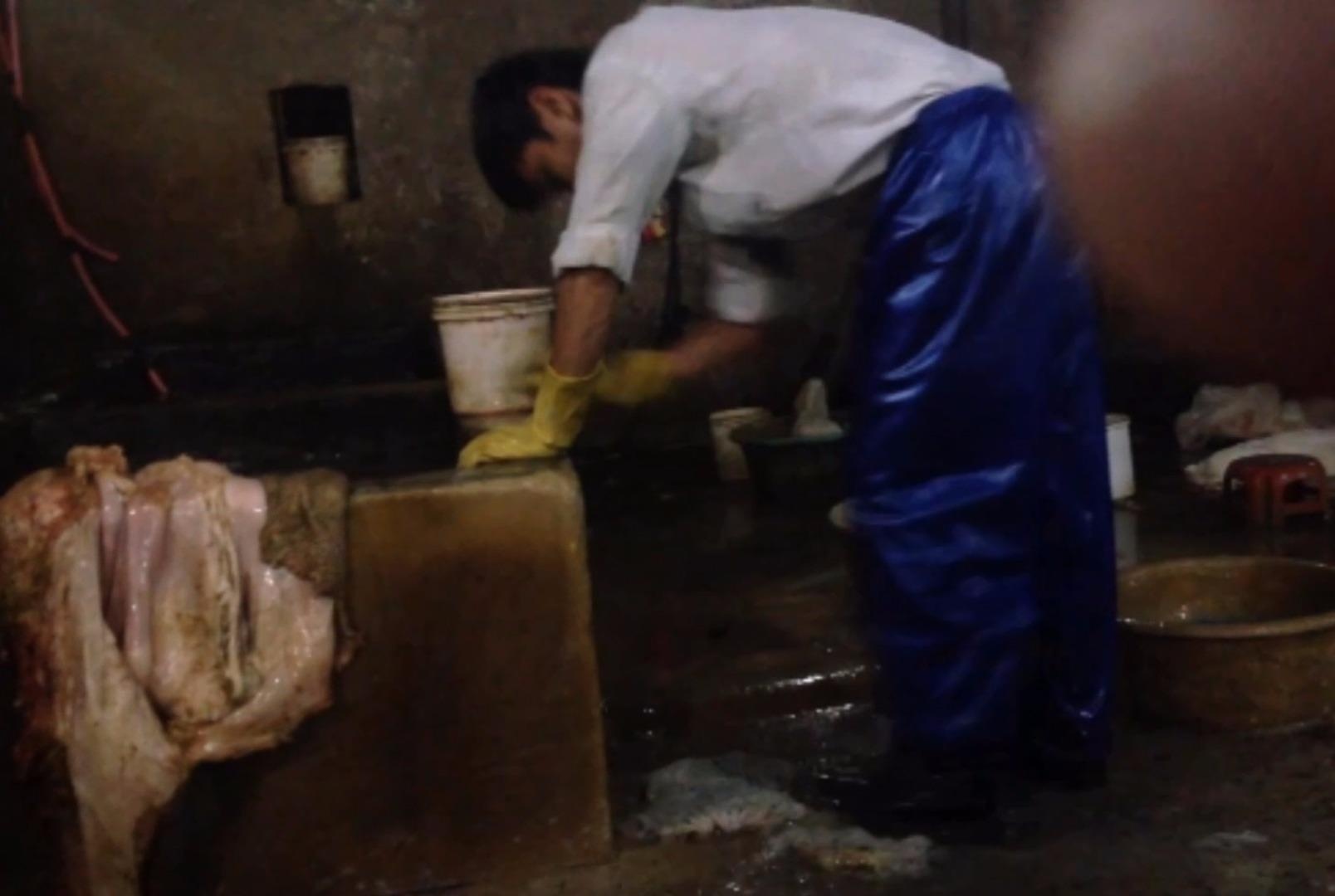 Canh dung chan rua long bo trong lo mo hinh anh