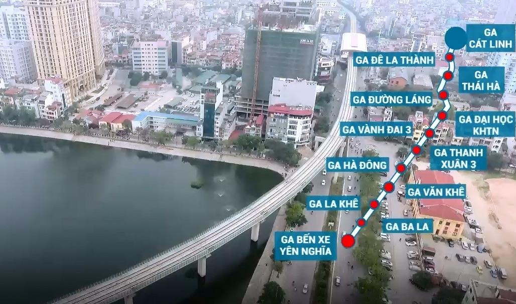 Toan canh tuyen duong sat tren cao sap hoat dong hinh anh