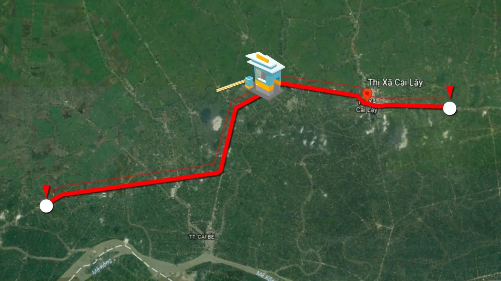 Toan canh BOT Tien Giang khien tai xe ne tram Cai Lay hinh anh