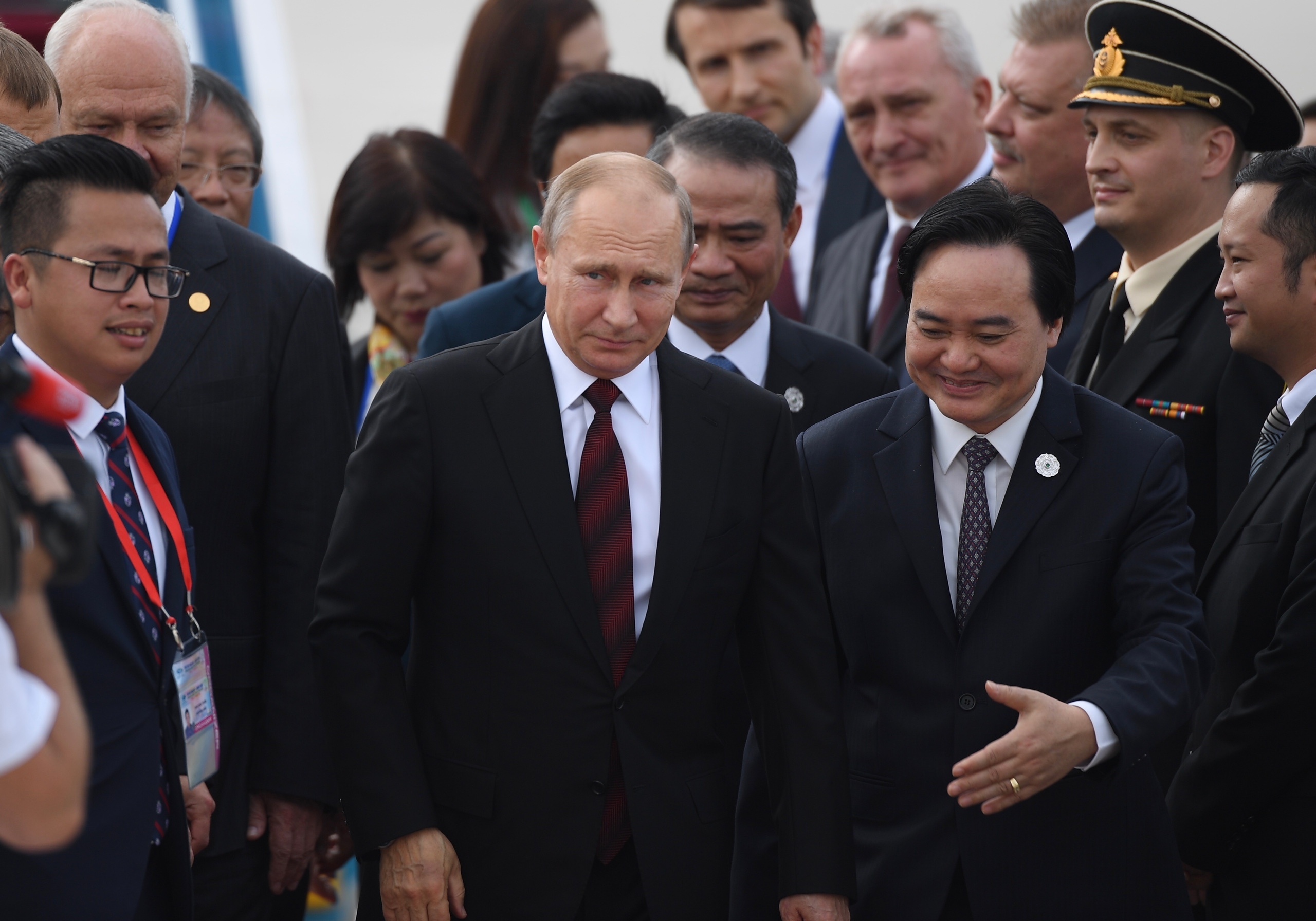 Le don tiep Tong thong Nga Putin o san bay Da Nang hinh anh