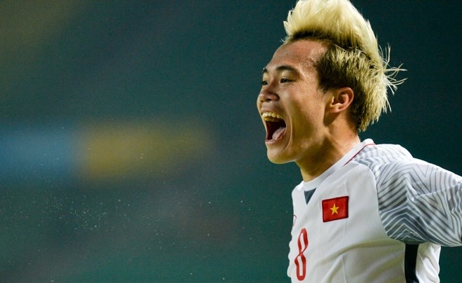 Khoanh khac vo oa khi Van Toan ghi ban vao luoi Olympic Syria hinh anh