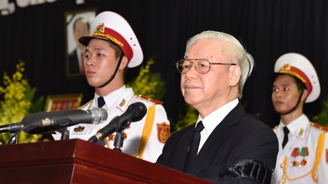 Tong bi thu doc loi dieu tien dua Chu tich nuoc Tran Dai Quang hinh anh