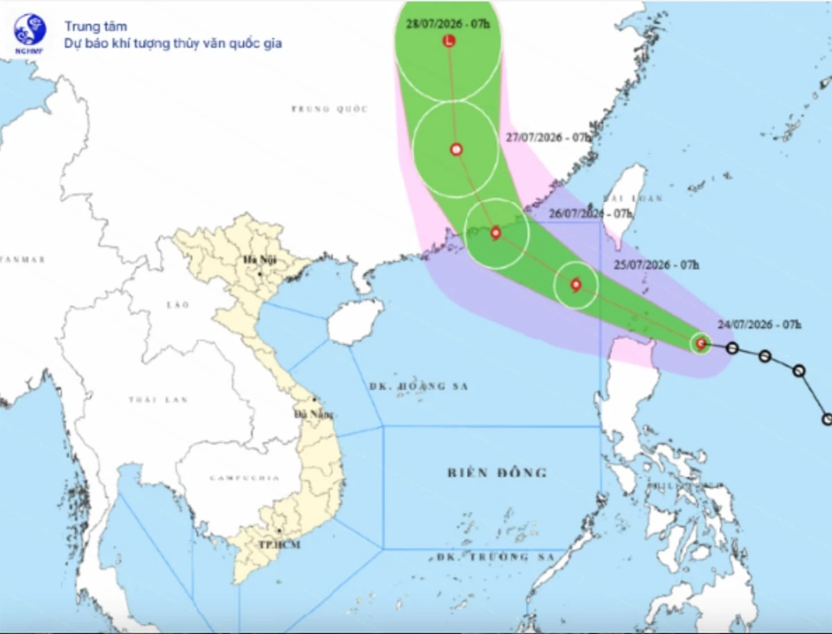 Áp thấp mạnh thành bão, đêm nay đến sáng sớm mai vào Biển Đông