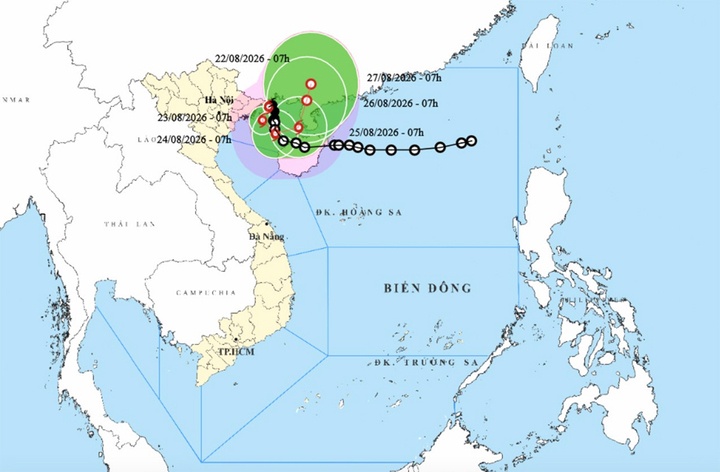 Bão số 4 Narra trên vùng biển Quảng Ninh - Hải Phòng, ít di chuyển