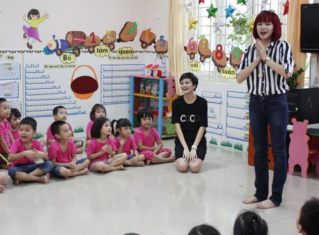 Chi em Thieu Bao Trang lam co giao mam non hinh anh