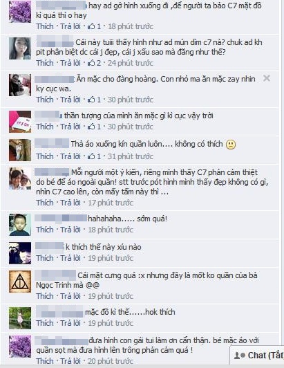 Ý kiến phản hồi của cư dân mạng về kiểu ăn mặc mới của chị Bảy.