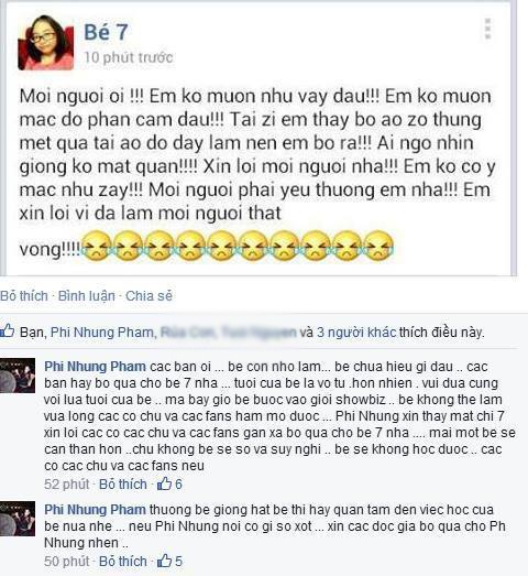 Phương Mỹ Chi chia sẻ trên trang cá nhân.