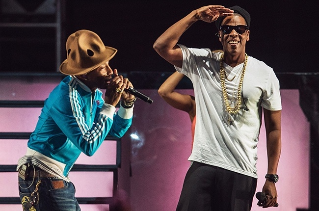 Hai tên tuổi đình đám Pharrell Williiams và Jay Z trong tối ngày 19/4.