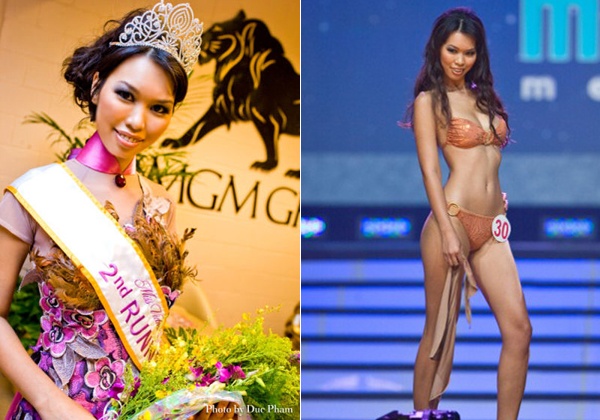 Năm 2008, người mẫu Hà Anh đoạt danh hiệu Á hậu 2 trong đêm chung kết Miss Vietnam Global diễn ra ở Las Vegas. Trước đó chân dài từng dự thi Hoa hậu Hoàn vũ Việt Nam và Hoa hậu Trái Đất. 