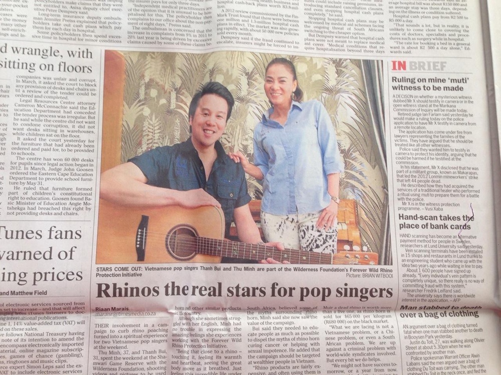 Thu Minh, Thanh Bui xuat hien tren bao chi Nam Phi hinh anh