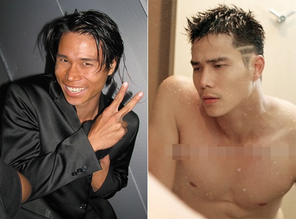 Trong số những sao nam thay đổi diện mạo không thể thiếu Tiến Đoàn. Thưởu chưa nổi tiếng, Tiến Đoàn vốn có nước da ngăm, sống mũi cao nhưng không thon gọn. 