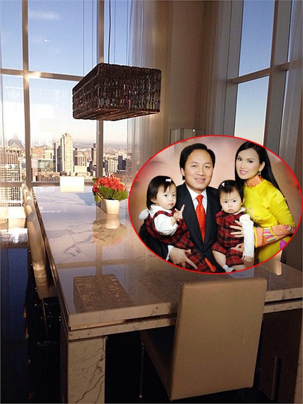 Trong số các sao có nhà ở nước ngoài, cơ ngơi của em gái Cẩm Ly – ca sĩ Hà Phương được coi là đồ sộ nhất. Hà Phương cùng ông xã tỷ phú Chính Chu sở hữu khối bất động sản trị giá hàng chục triệu đô trong đó phải kể tới căn hộ penthouse ở tòa tháp nổi tiếng đắt đỏ Trump World Tower. Nam ca sĩ Nguyễn Lê Bá Thắng từng có dịp tới thăm căn hộ này và khoe với cư dân mạng.