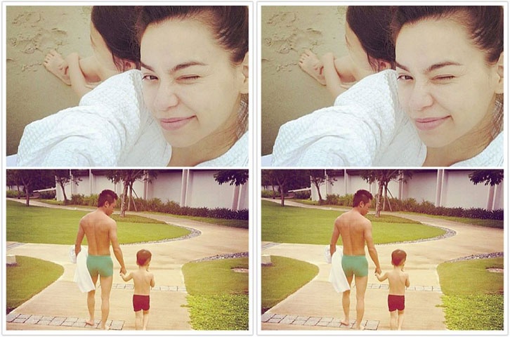 Nếu Thái Lan là nơi gia đình Hà Hồ thường xuất ngoại thì Đà Nẵng là địa điểm trong nước yêu thích của họ từ nhiều năm nay. 