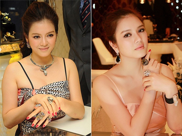 Lý Nhã Kỳ thích khoe của Lý Nhã Kỳ khởi đầu bằng một số vai diễn nhỏ, sau đó để lại dấu ấn qua những phim Kiều nữ và đại gia, Gió nghịch mùa nhưng cô nhanh chóng chấm dứt tên gọi diễn viên bằng một biệt danh “mỹ nhân khoe của”. Dẫn đầu xu hướng sao Việt chơi hàng hiệu và không ngại khoe sự giàu có của mình, Lý Nhã Kỳ khoác lên người những bộ trang sức đắp kim cương tiền tỷ, váy áo tính bằng nghìn USD hay thậm chí trang phục 14 tỷ để diện trên thảm đỏ Cannes.