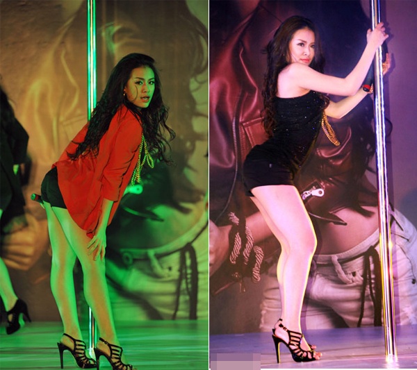 Tuy nhiên vì trang phục khá ngắn ngủi nên không ít lần nữ ca sĩ suýt gặp hớ hênh.