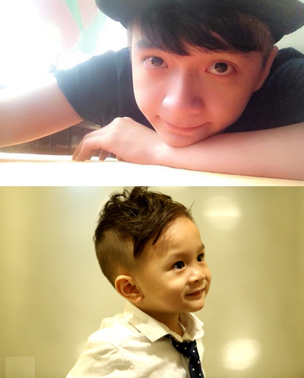 Cậu bé Jacky Minh Trí – con trai của ca sĩ Ngô Kiến Huy và Thụy Anh – em gái Thanh Thảo hứa hẹn sẽ trở thành hot boy trong tương lai bởi sở hữu vẻ điển trai không kém bố. 