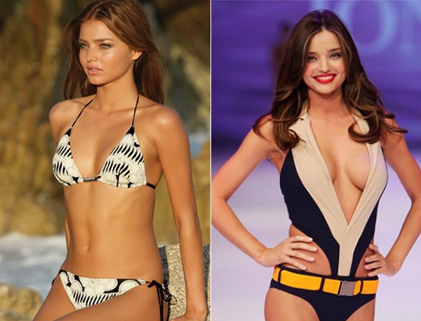 Cựu thiên thần nội y của Victoria’s Secret đã có sự phát triển ở vòng 1 đầy đặn hơn so với thời ngực lép. Thế nhưng thay vì làm ngực khủng như nhiều sao khác, Miranda nâng ngực có chừng mực đủ gợi cảm. 