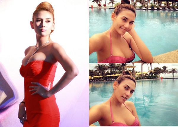 Hoàng Yến là một trong những siêu mẫu “tích cực” trong xu hướng ngực khủng lên ngôi cách đây hơn 2 năm. Trong khoảng thời gian đó tới nay, ngoài việc cân nặng và gu thời trang lên xuống thất thường thì đôi gò bồng đảo của chân dài cũng to nhỏ không đều đặn. 