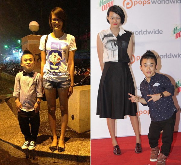 Kỷ lục về khoảng cách ngoại hình của mỹ nhân showbiz Việt với bạn trai có lẽ thuộc về người mẫu Thanh Thảo. Năm ngoái,  thí sinh từng dự thi Next Top Model sở hữu chiều cao 1m75 công khai bạn trai là danh hài Trần Xuân Tiến cao chỉ 1m26 khiến không ít người chú ý. 