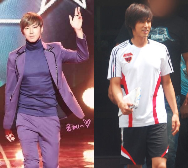 Vòng 1 của Yunho – thành viên TVXQ hiện lấp ló mỗi khi anh mặc áo thun hơi ôm dáng. Yunho cũng từng bị chế ảnh cho em bé bú sữa. Ngoài ra mỗi lần nam ca sĩ diện áo cổ sâu, không ít người cũng “tò mò”.